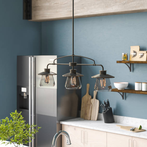 Brayden Studio® Grasston 3 Light Kitchen Island Cylinder Pendant